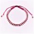 Sterling Silver and Pink Waxed Cotton Friendship Bracelet